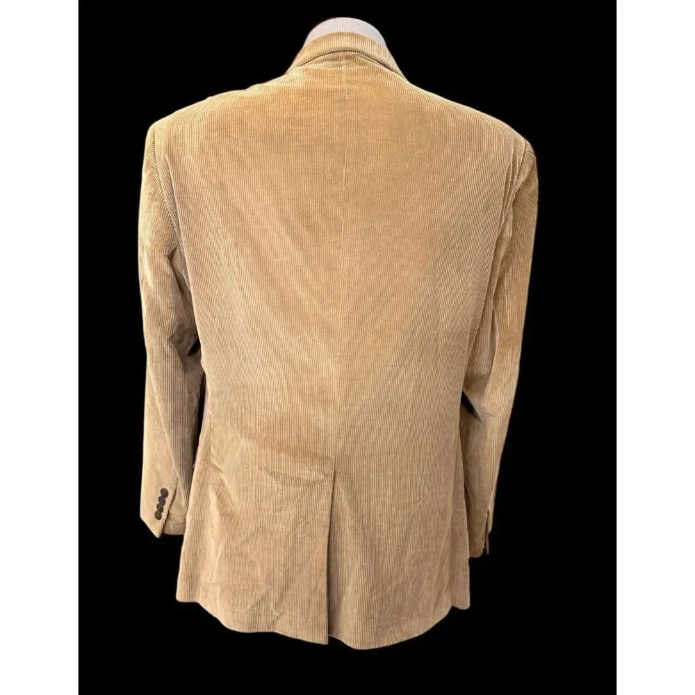 Saddlebred Men’s Tan Corduroy 2-Button Sport Coat Sz. 40 R